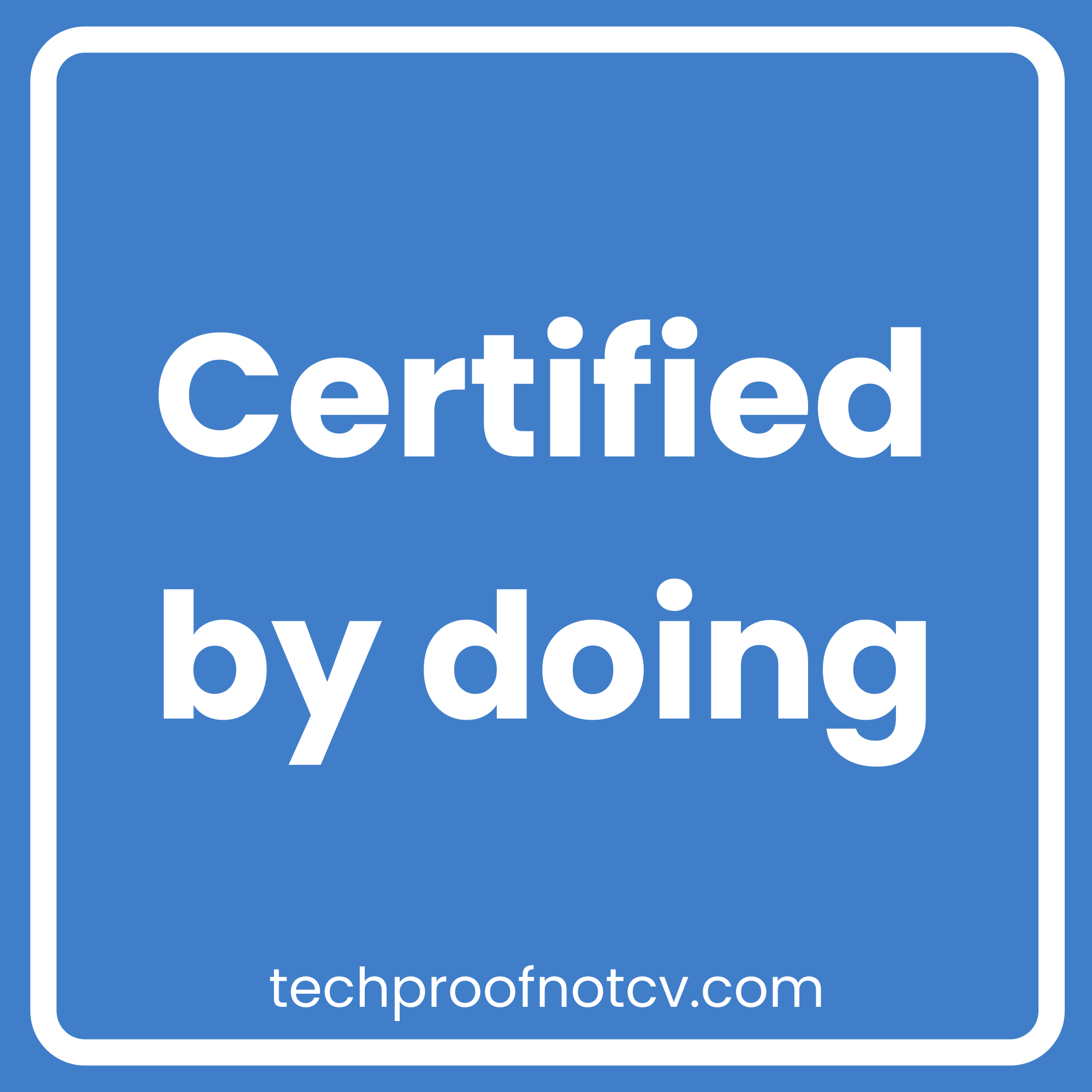 Certified by Doing